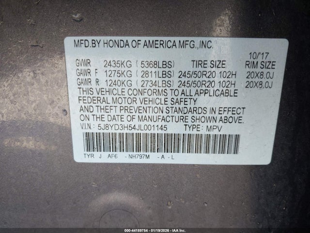 2018 ACURA MDX 5J8YD3H54JL001145 Photo 8