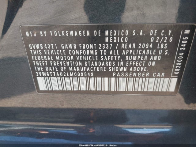 2020 VOLKSWAGEN GOLF GTI 3VW6T7AU2LM009549 Photo 8