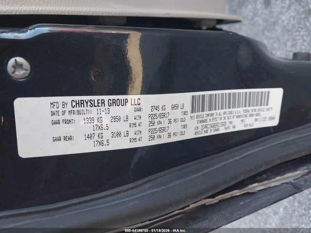 Продажа на аукционе авто 2014 Chrysler Town & Country Touring, vin: 2C4RC1BG8ER215928, номер лота: 44189780