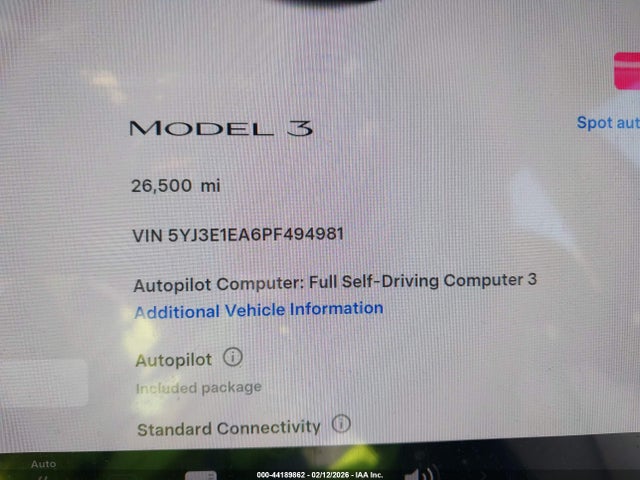 2023 TESLA MODEL 3 5YJ3E1EA6PF494981 Photo 6