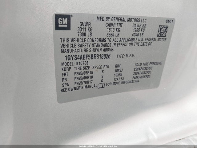 2011 CADILLAC ESCALADE 1GYS4AEF5BR318026 Photo 8