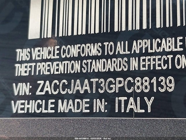 2016 JEEP RENEGADE ZACCJAAT3GPC88139 Photo 8