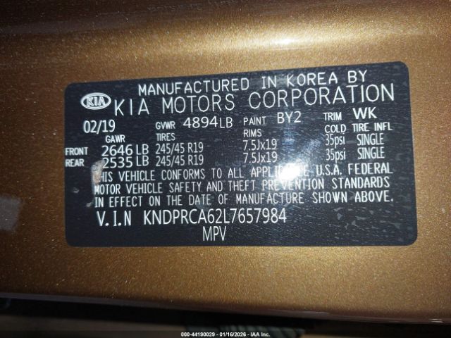2020 KIA SPORTAGE KNDPRCA62L7657984 Photo 8