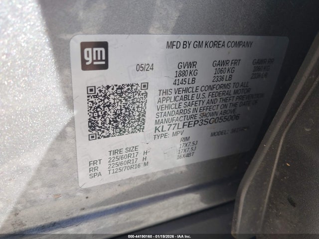 Chevrolet Trax Fwd Ls 2025 KL77LFEP3SC055006 Image 9
