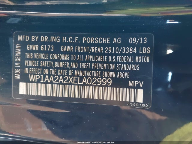 2014 PORSCHE CAYENNE WP1AA2A2XELA02999 Photo 8