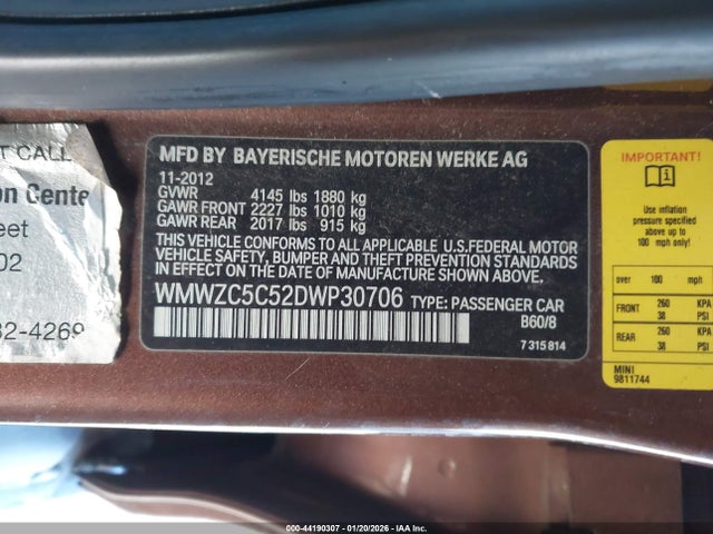 2013 MINI COUNTRYMAN WMWZC5C52DWP30706 Photo 8