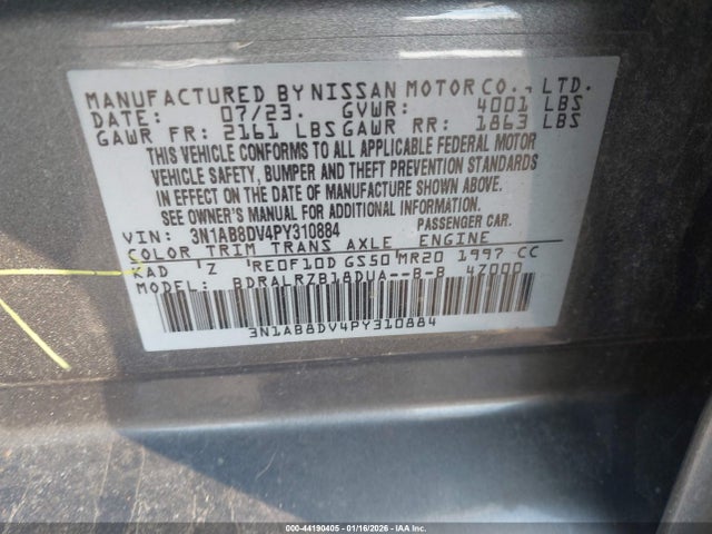 Nissan Sentra Sr Xtronic Cvt 2023 3N1AB8DV4PY310884 Image 9