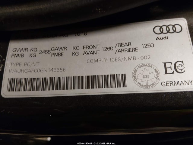 2016 AUDI A6 WAUHGAFC0GN146656 Photo 8