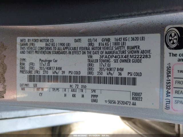Ford FIESTA ST 2014 3FADP4GX4EM222283 Image 9