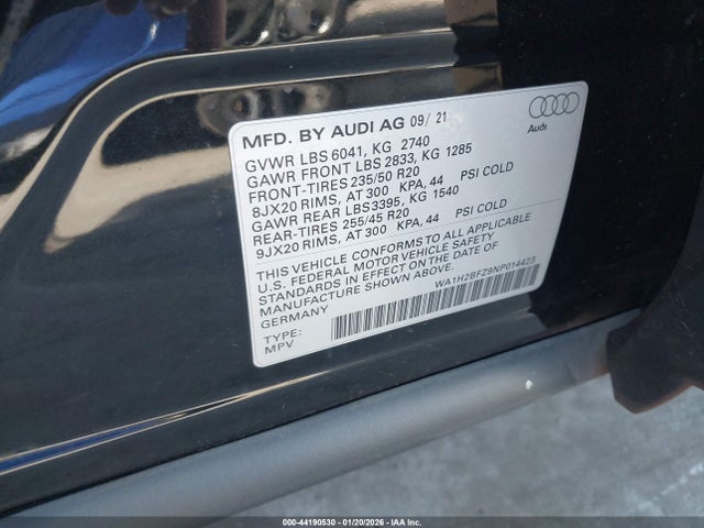 2022 AUDI Q4 E-TRON WA1H2BFZ9NP014423 Photo 8