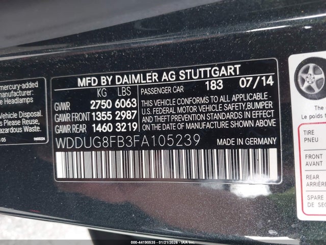 Mercedes-Benz S 550 4matic 2015 WDDUG8FB3FA105239 Image 9