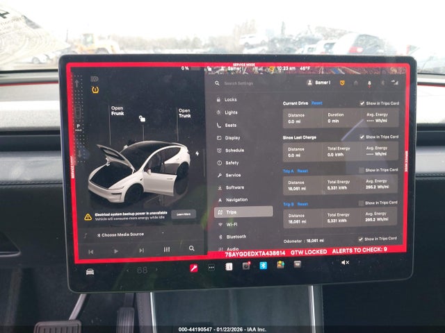 44190547 :رقم المزاد ، 7SAYGDEDXTA438614 vin ، 2026 Tesla Model Y Premium Rear-wheel Drive/standard Rear-wheel Drive مزاد بيع
