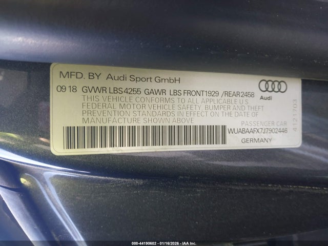 2018 AUDI R8 WUABAAFX7J7902446 Photo 8