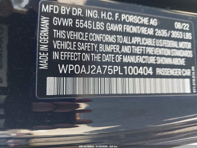 2023 PORSCHE PANAMERA WP0AJ2A75PL100404 Photo 8