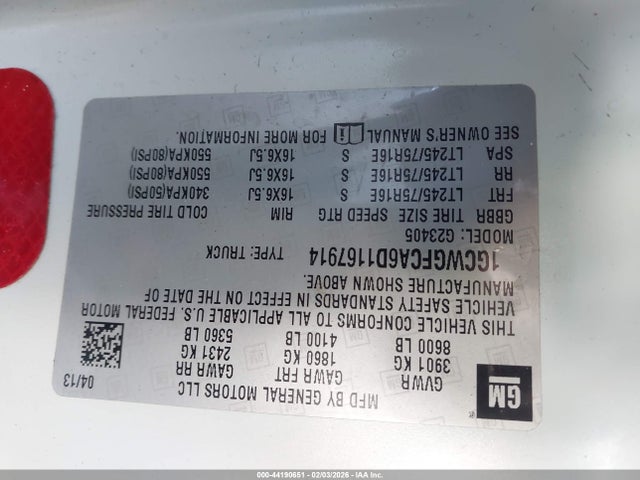 2013 CHEVROLET EXPRESS 2500 1GCWGFCA6D1167914 Photo 8