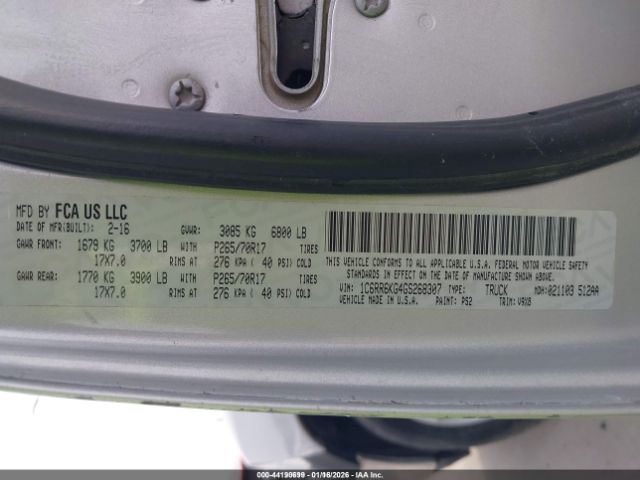 2016 RAM 1500 1C6RR6KG4GS268307 Photo 8