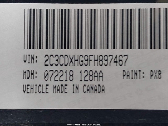 Dodge Charger Sxt 2015 2C3CDXHG9FH897467 Image 9