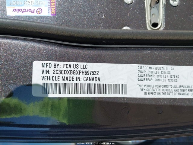 Продажа на аукционе авто 2023 Dodge Charger Sxt, vin: 2C3CDXBGXPH697532, номер лота: 44190918