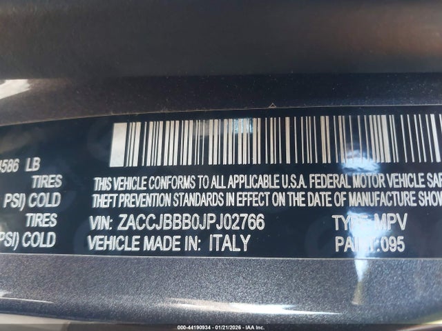 ZACCJBBB0JPJ02766 Jeep Renegade Latitude 4x4