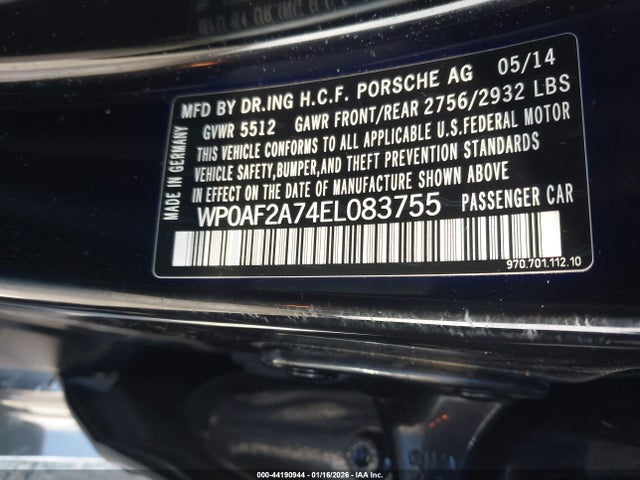 2014 PORSCHE PANAMERA WP0AF2A74EL083755 Photo 8