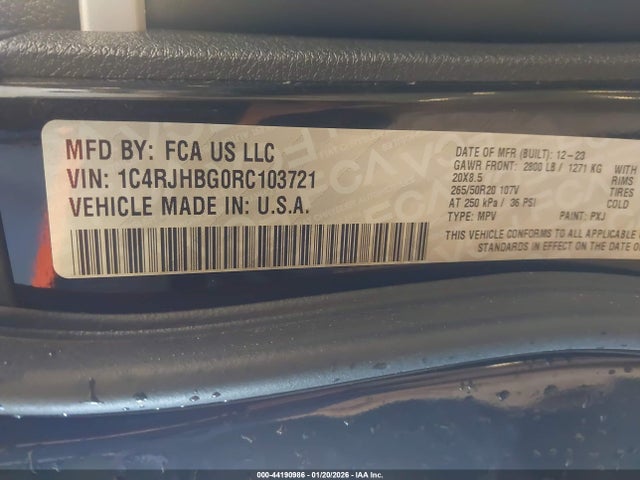 2024 JEEP GRAND CHEROKEE 1C4RJHBG0RC103721 Photo 8