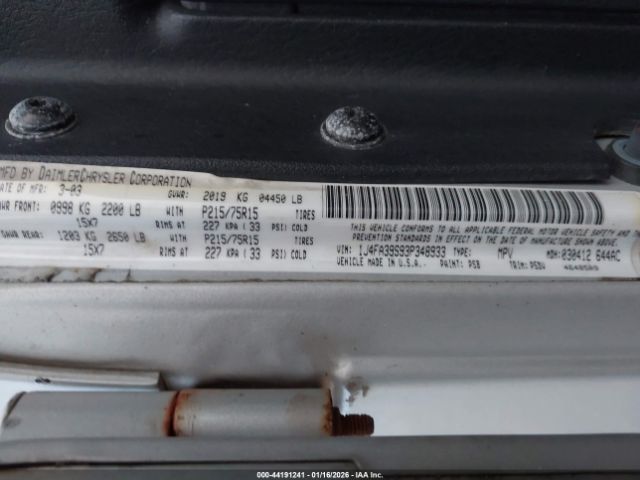 2003 JEEP WRANGLER 1J4FA39S93P348933 Photo 8