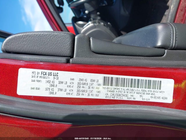 Aukcja sprzedaży 2019 Jeep Grand Cherokee Limited, vin: 1C4RJFBG8KC540361, numer aukcji: 44191545