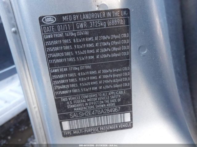 2011 LAND ROVER RANGE ROVER SPORT SALSH2E47BA284967 Photo 8