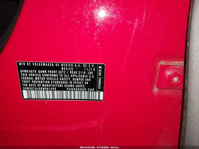 3VW2K7AJ3EM391455 Volkswagen Jetta 2.0l S
