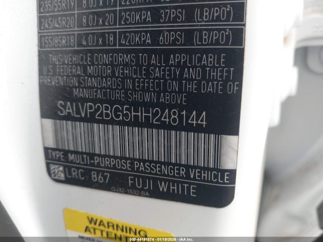 SALVP2BG5HH248144 Land Rover Range Rover Evoque Se/se Premium