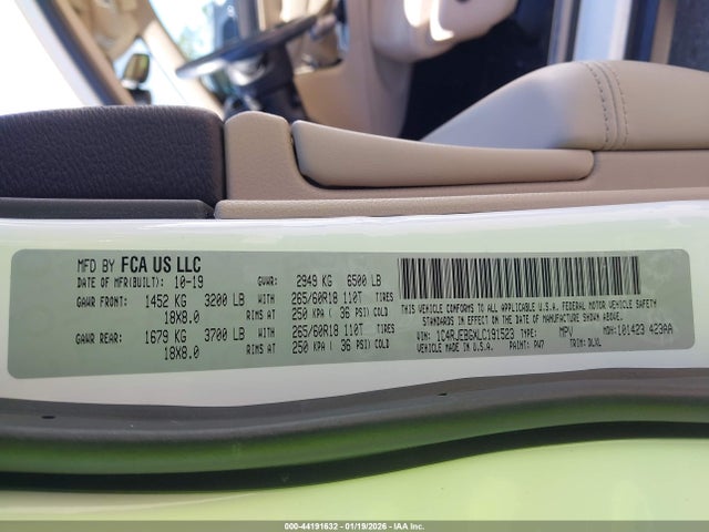 2020 JEEP GRAND CHEROKEE 1C4RJEBGXLC191523 Photo 8