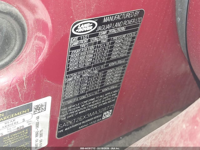 2021 LAND ROVER RANGE ROVER VELAR SALYT2EX3MA328775 Photo 8