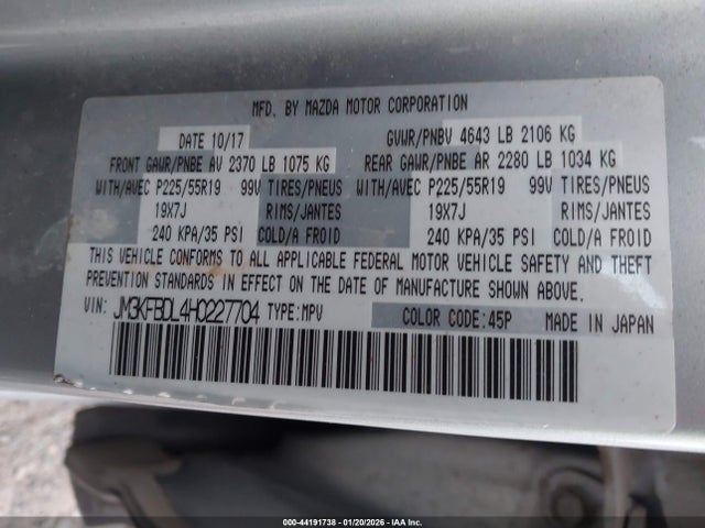 JM3KFBDL4H0227704 Mazda Cx-5 Grand Touring