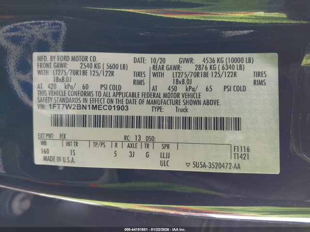 Ford F-250 Xl 2021 1FT7W2BN1MEC01903 Image 9