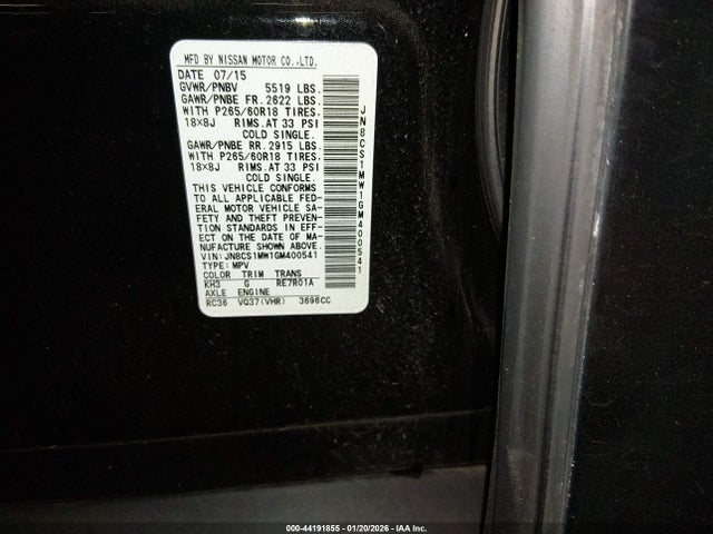 2016 INFINITI QX70 JN8CS1MW1GM400541 Photo 8