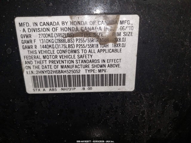 2010 ACURA MDX 2HNYD2H68AH525052 Photo 8