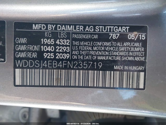 Mercedes-Benz CLA 250 2015 WDDSJ4EB4FN235719 Image 9