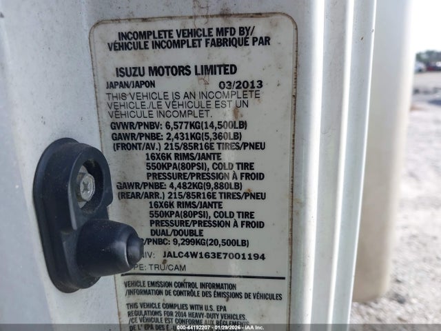 JALC4W163E7001194 Isuzu Npr Hd Dsl Reg At
