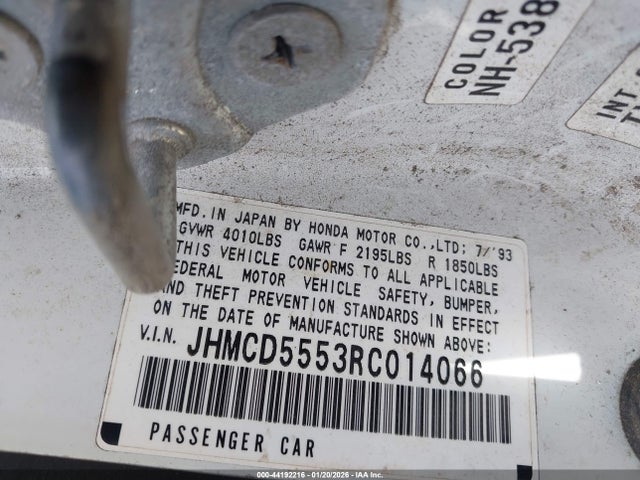 1994 HONDA ACCORD JHMCD5553RC014066 Photo 8