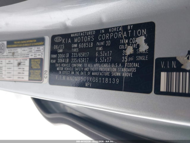 KNDMB5C1XG6118139 KIA SEDONA LX