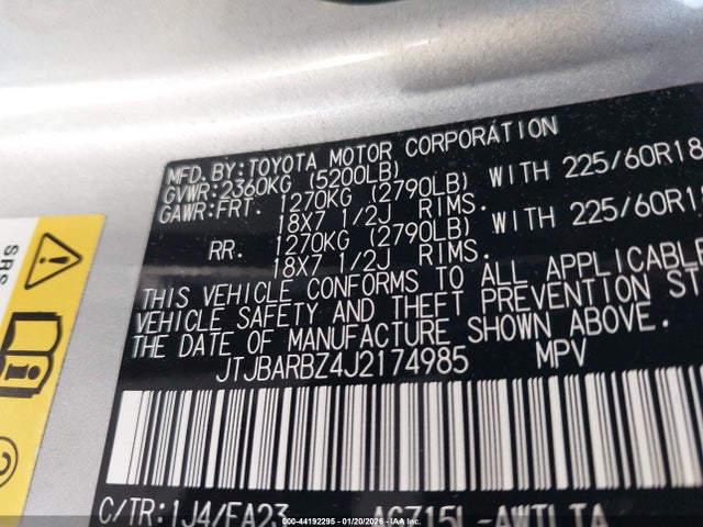 JTJBARBZ4J2174985 Lexus NX 300