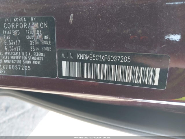 KNDMB5C1XF6037205 KIA SEDONA LX