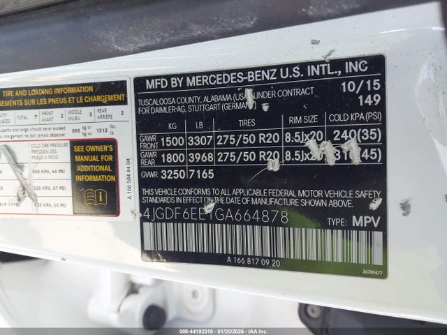 2016 MERCEDES-BENZ GL 450 4JGDF6EE1GA664878 Photo 8