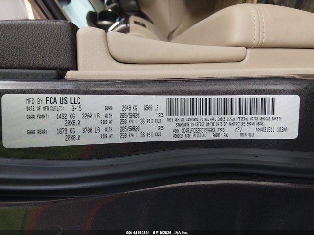 Jeep Grand Cherokee Overland 2015 1C4RJFCG2FC797603 Image 9