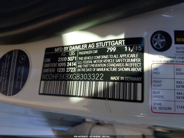WDDHF5KBXGB303322 Mercedes-Benz E 350