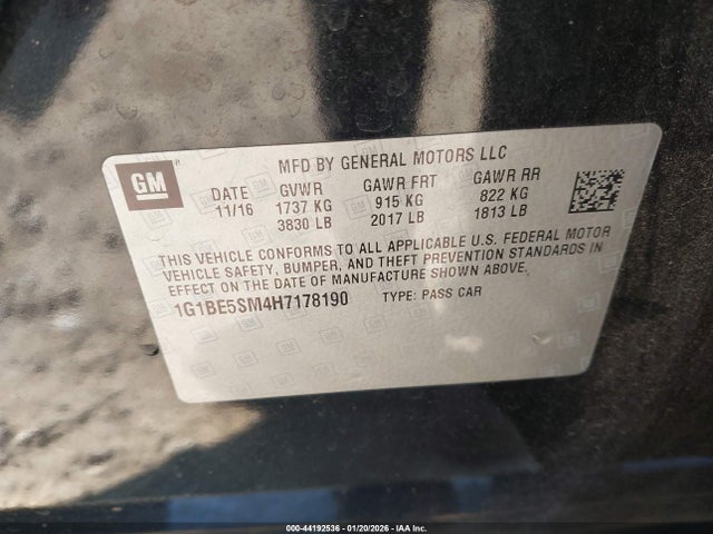 2017 CHEVROLET CRUZE 1G1BE5SM4H7178190 Photo 8