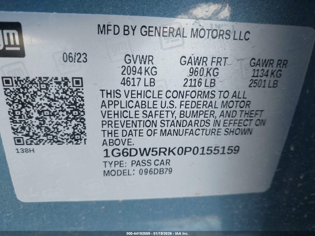 1G6DW5RK0P0155159 Cadillac CT5 LUXURY