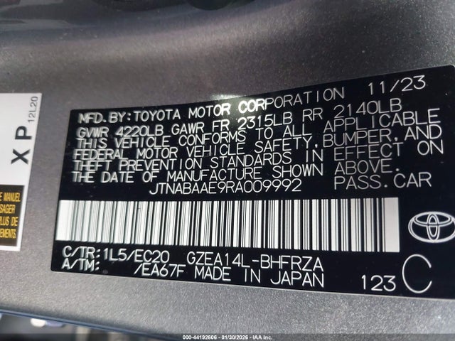 2024 TOYOTA GR COROLLA JTNABAAE9RA009992 Photo 8