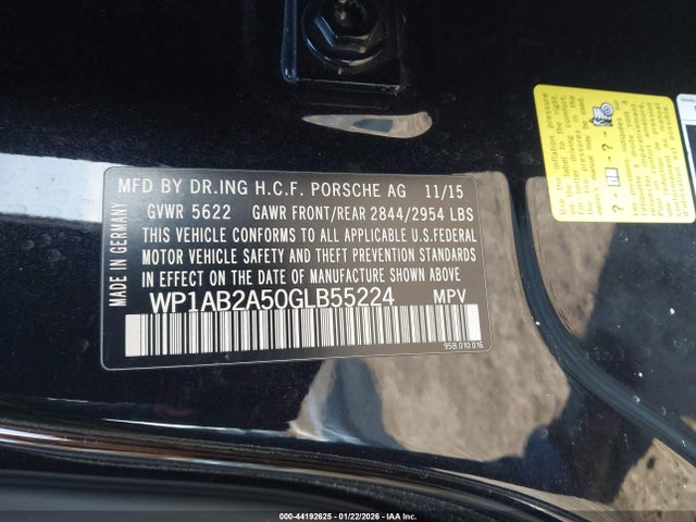 2016 PORSCHE MACAN WP1AB2A50GLB55224 Photo 8