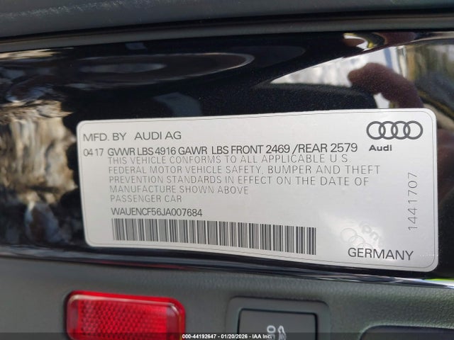 2018 AUDI A5 WAUENCF56JA007684 Photo 8